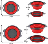 Collapsible Colander kitchen sink strainer Silicone Kitchen Strainer Set of 2