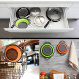 Collapsible Colander kitchen sink strainer Silicone Kitchen Strainer Set of 2