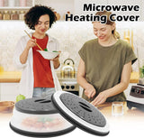 2 Pack Microwave Plate Cover 10.5" Round Vented Collapsible Splatter Proof Easy Grip