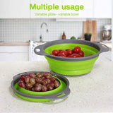 Collapsible Colander kitchen sink strainer Silicone Kitchen Strainer Set of 2