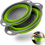 Collapsible Colander kitchen sink strainer Silicone Kitchen Strainer Set of 2