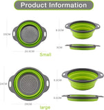 Collapsible Colander kitchen sink strainer Silicone Kitchen Strainer Set of 2