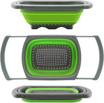 Collapsible Colander Set - Over the Sink Colander - Strainer with Handle