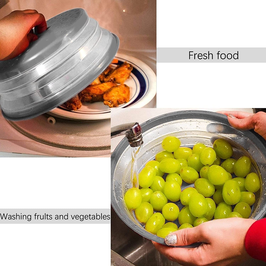 Bpa-free Collapsible Microwave Splatter Cover - Dishwasher-safe, Steam  Vent, - Protect Your Food And Your Microwave - Temu