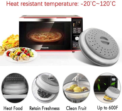 Source Heat Resistant 2 Functions BPA Free Round Collapsible Plastic Microwave  Food Dome Dish Plate Cover on m.